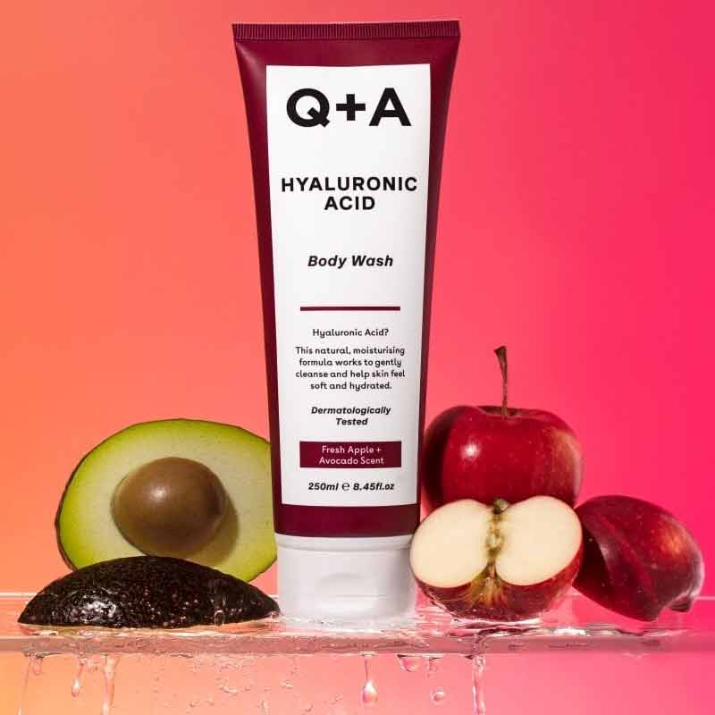 Q+A Gel douche hydratant à l'acide hyaluronique