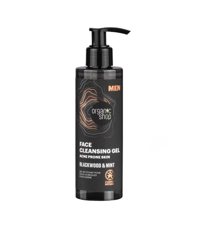 ORGANIC SHOP Gel nettoyant visage Homme Blackwood & Mint