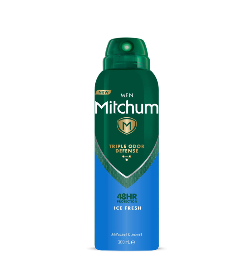 MITCHUM Déodorant Spray Triple Odor Defense ICE FRESH sans sels d’aluminium