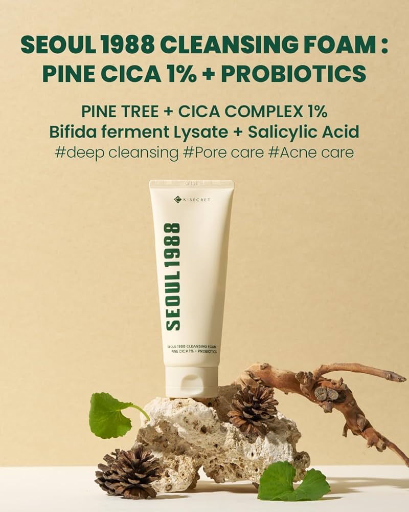 K-SECRET Mousse nettoyant Seoul 1988 Pine Cica 1% + Probiotics