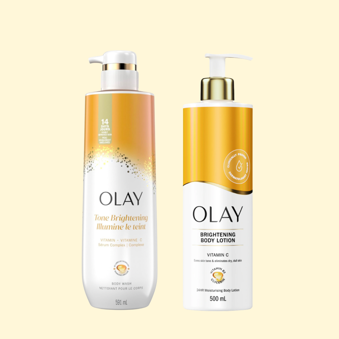 OLAY Pack Gel douche + Lait de corps à la Vitamine C