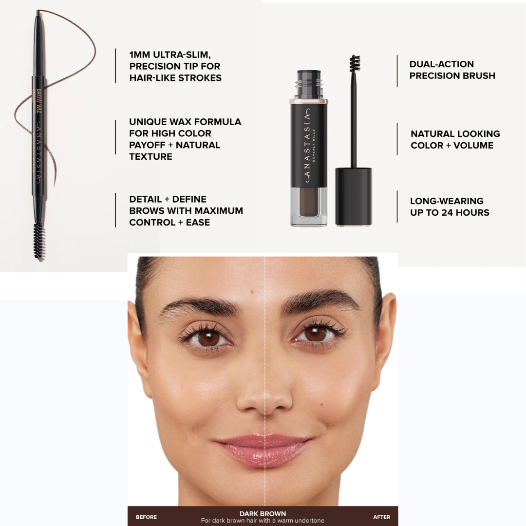 ANASTASIA BEVERLY HILL Set Duo sourcils Ultimate Brow Essentials - Dark Brown