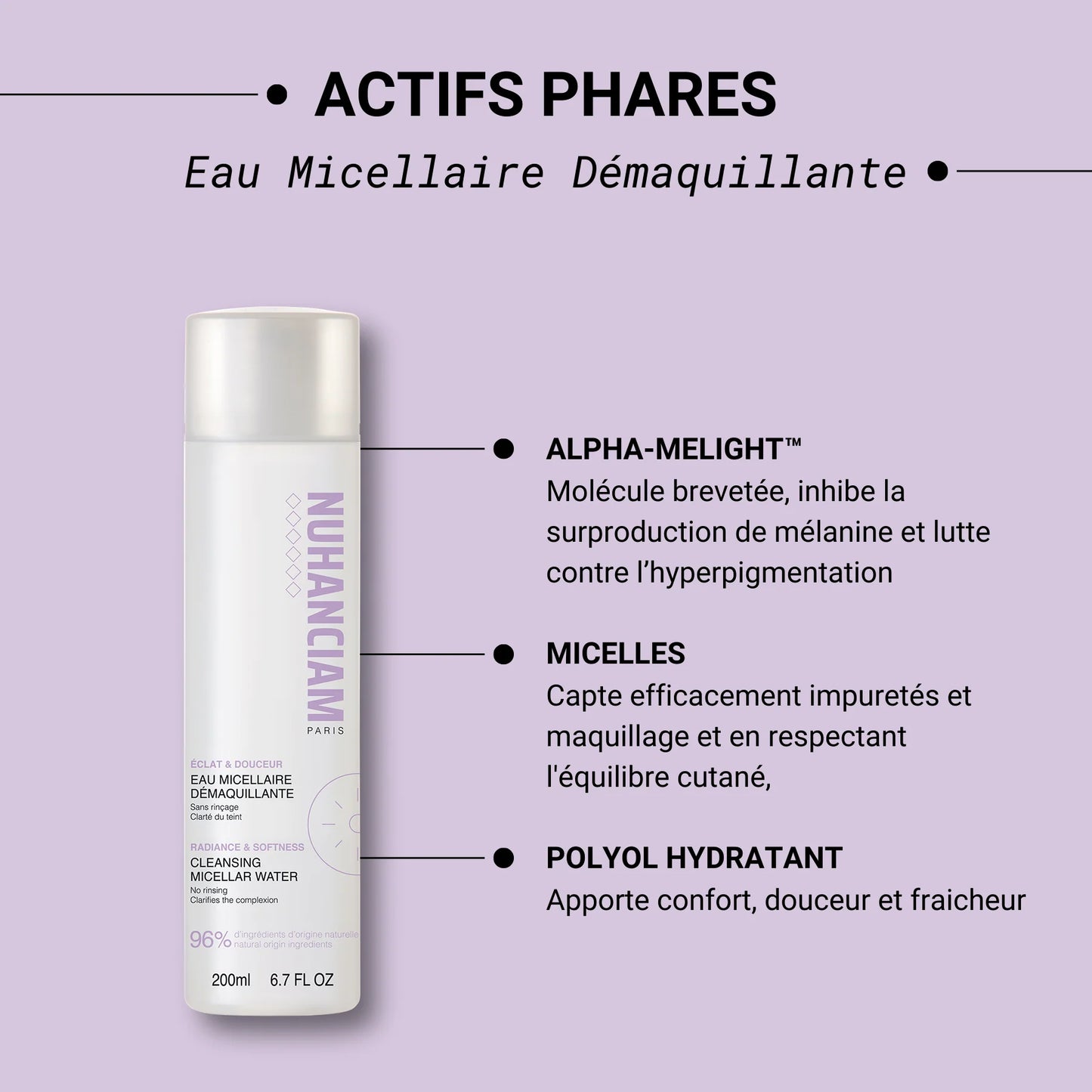 NUHANCIAM Eau micellaire démaquillante
