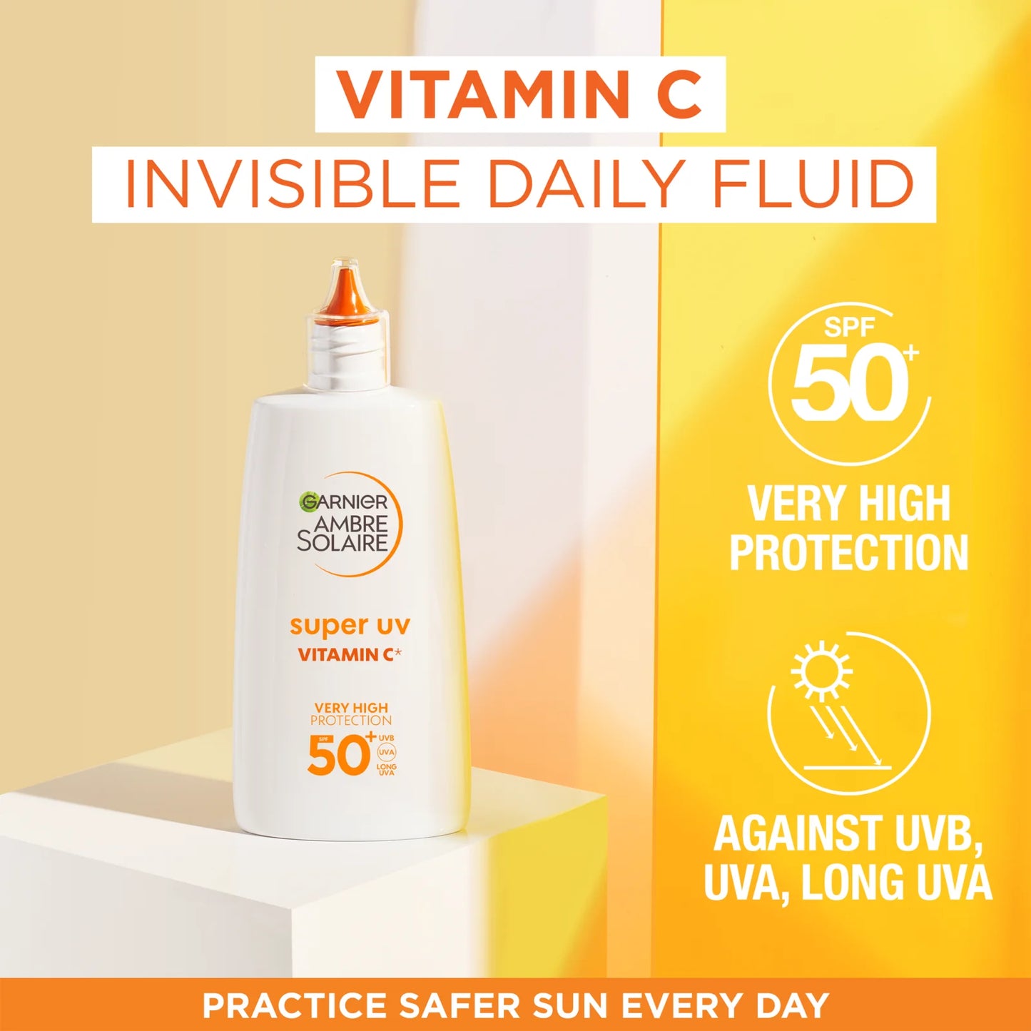 GARNIER Fluide solaire anti-tâches à la vitamine C Super UV SPF 50+