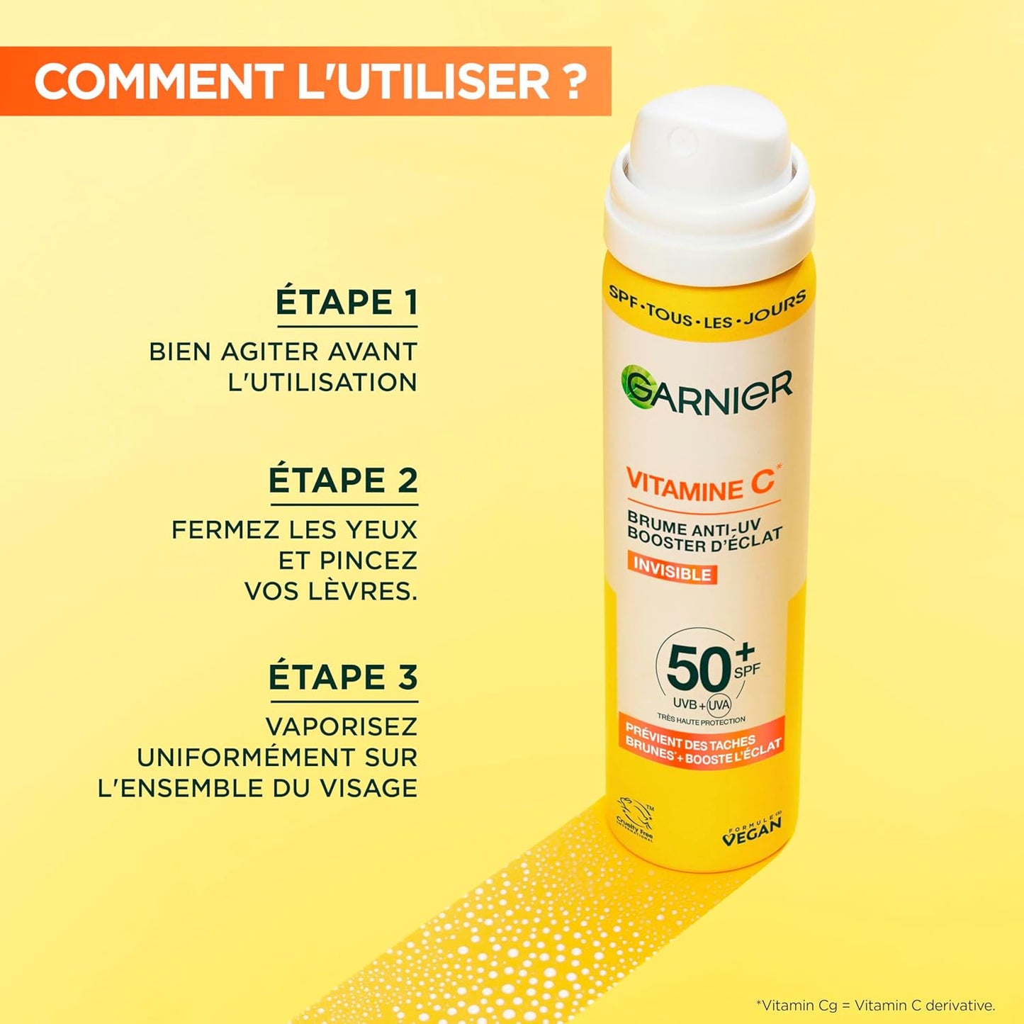 GARNIER Brumesolaire Fixateur de maquillage SPF 50+ à la Vitamine C