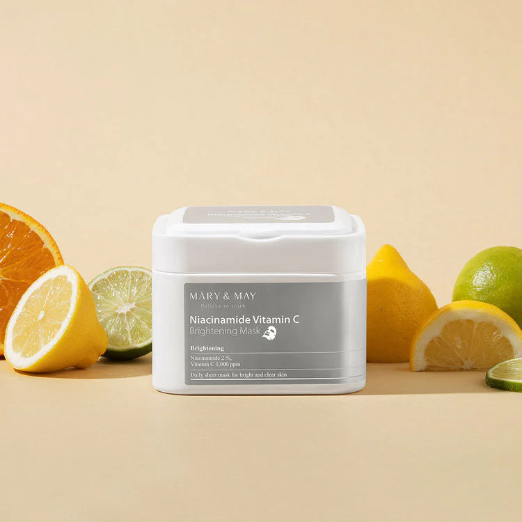 MARY & MAY Pack de Masques en tissu Niacinamide + Vitamine C