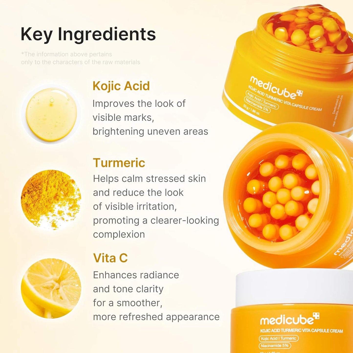 MEDICUBE Turmeric Kojic Capcule Cream Crème eclaircissante au Curcuma & Acide Kojique