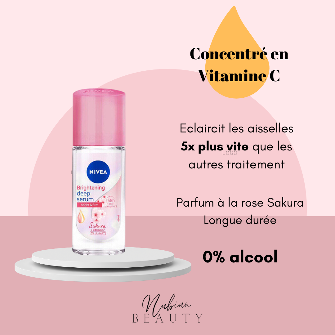 NIVEA Déodorant sérum éclaircissant aisselles Brightening Deep Sakura