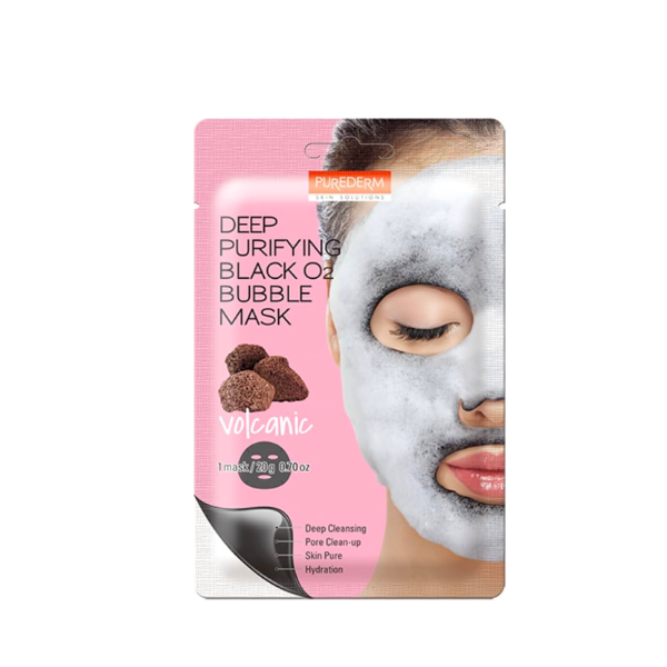 PUREDERM Masque en tissu purifiant au charbon volcanique