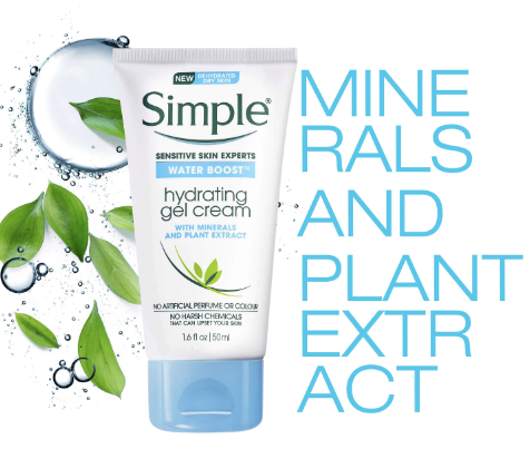 SIMPLE Gel crème hydratante Water Boost