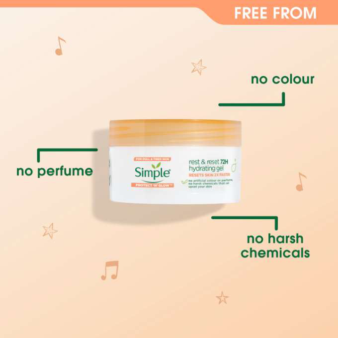 SIMPLE Gel crème de nuit Eclat Protect’n Glow Rest & Reset