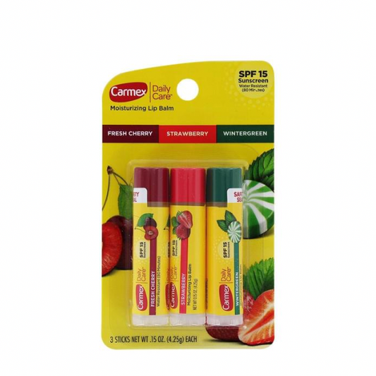 CARMEX Pack 3 baumes à lèvres multi-parfums