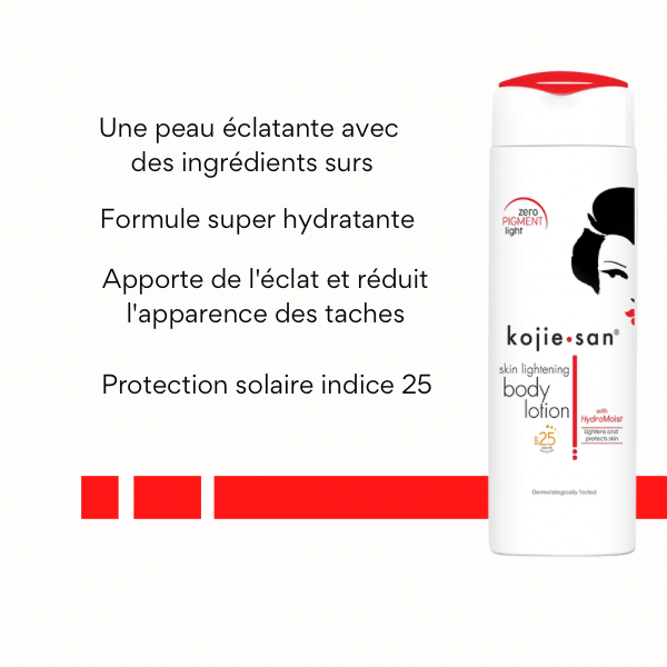 KOJIE SAN Lait corporel éclaircissant avec SPF 25