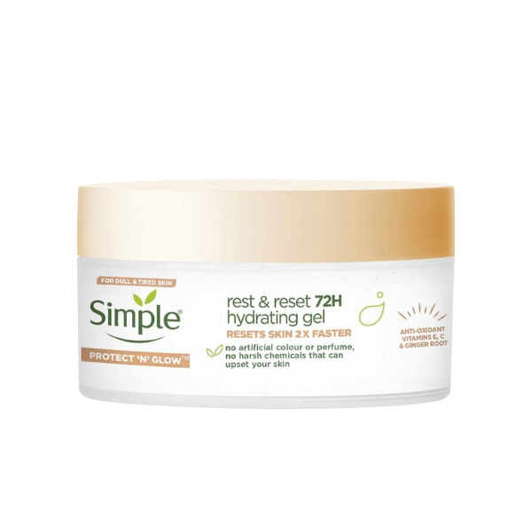 SIMPLE Gel crème de nuit Eclat Protect’n Glow Rest & Reset