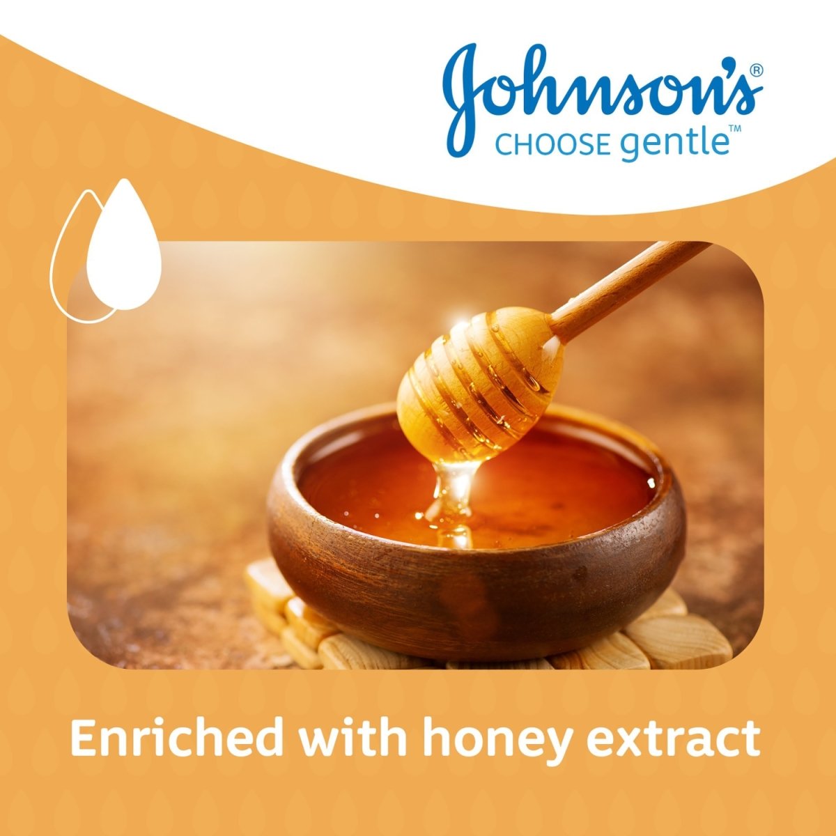 JOHNSONS Pain de savon à l'extrait de miel Duo