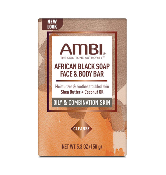 AMBI Savon unifiant African Black Soap visage & corps / peaux grasses
