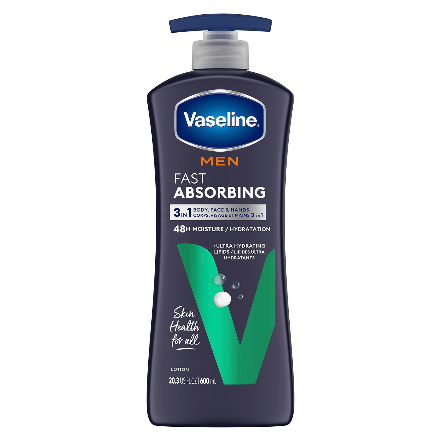 VASELINE Crème de corps hydratant pour homme Fast absorbing