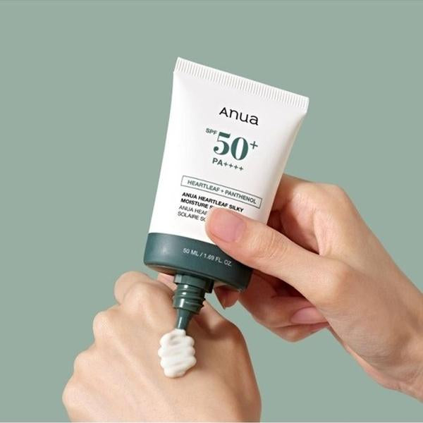 ANUA Crème solaire Heartleaf Silky moisture SPF 50+ PA+++