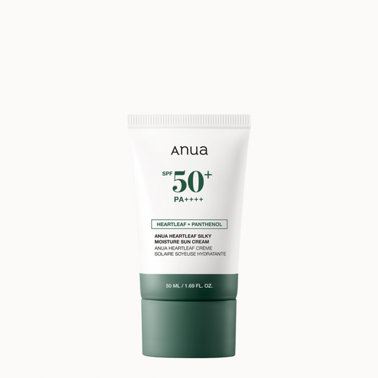 ANUA Crème solaire Heartleaf Silky moisture SPF 50+ PA+++