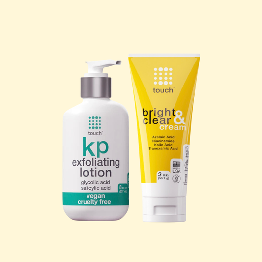 TOUCH SKINCARE Pack Duo Lait exfoliant corps + Creme anti taches visage & corps
