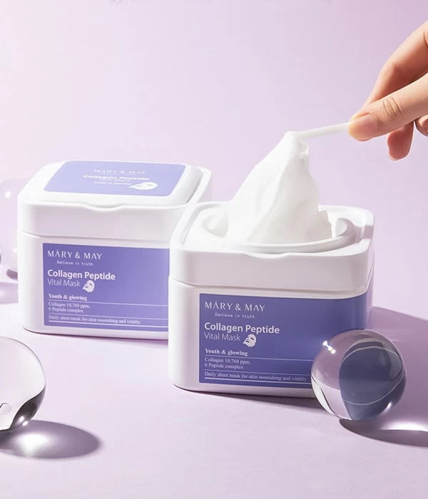 MARY & MAY Pack de masques au Collagène Peptides