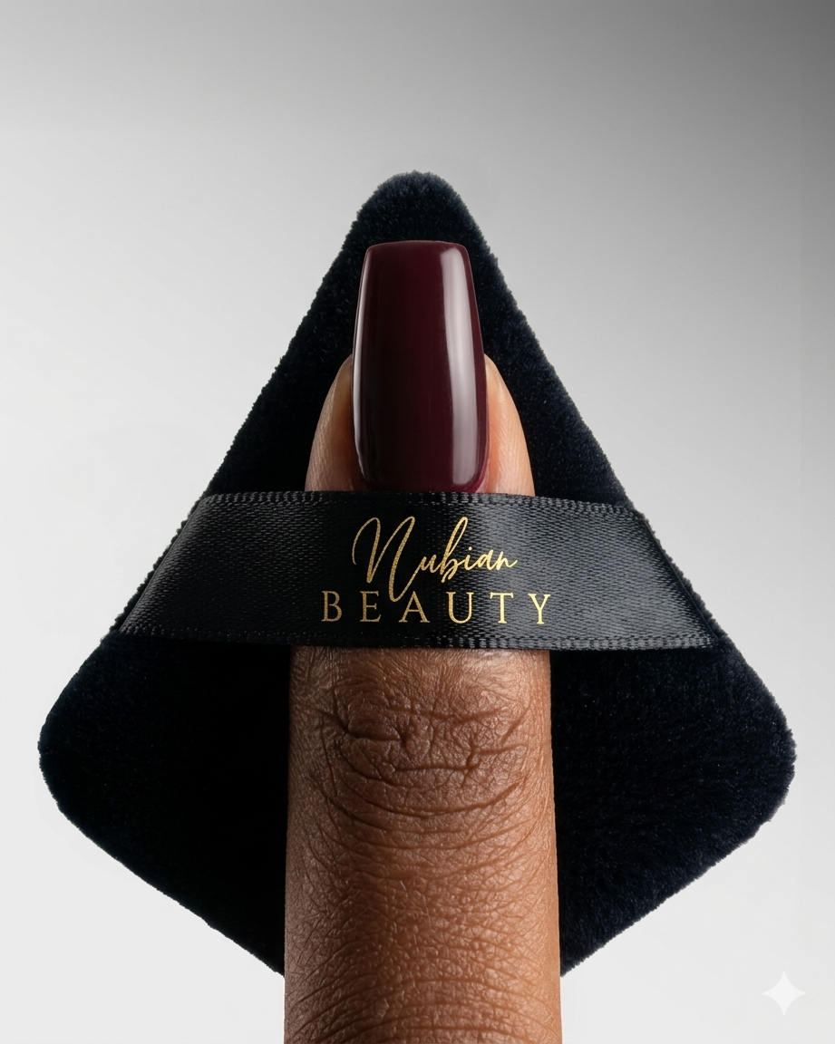 NUBIAN BEAUTY Lot de 02 éponges houpette en velour