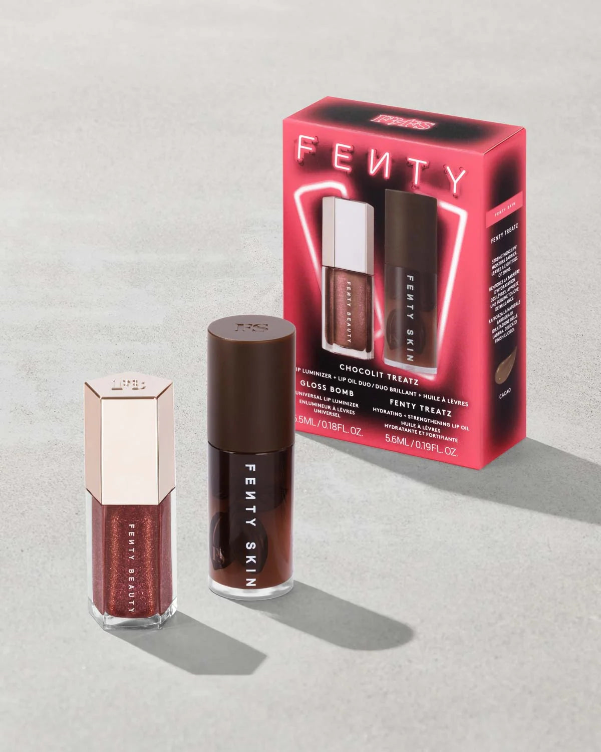 FENTY BEAUTY Coffret Duo Huile à lèvres et Gloss Hot Chocolit