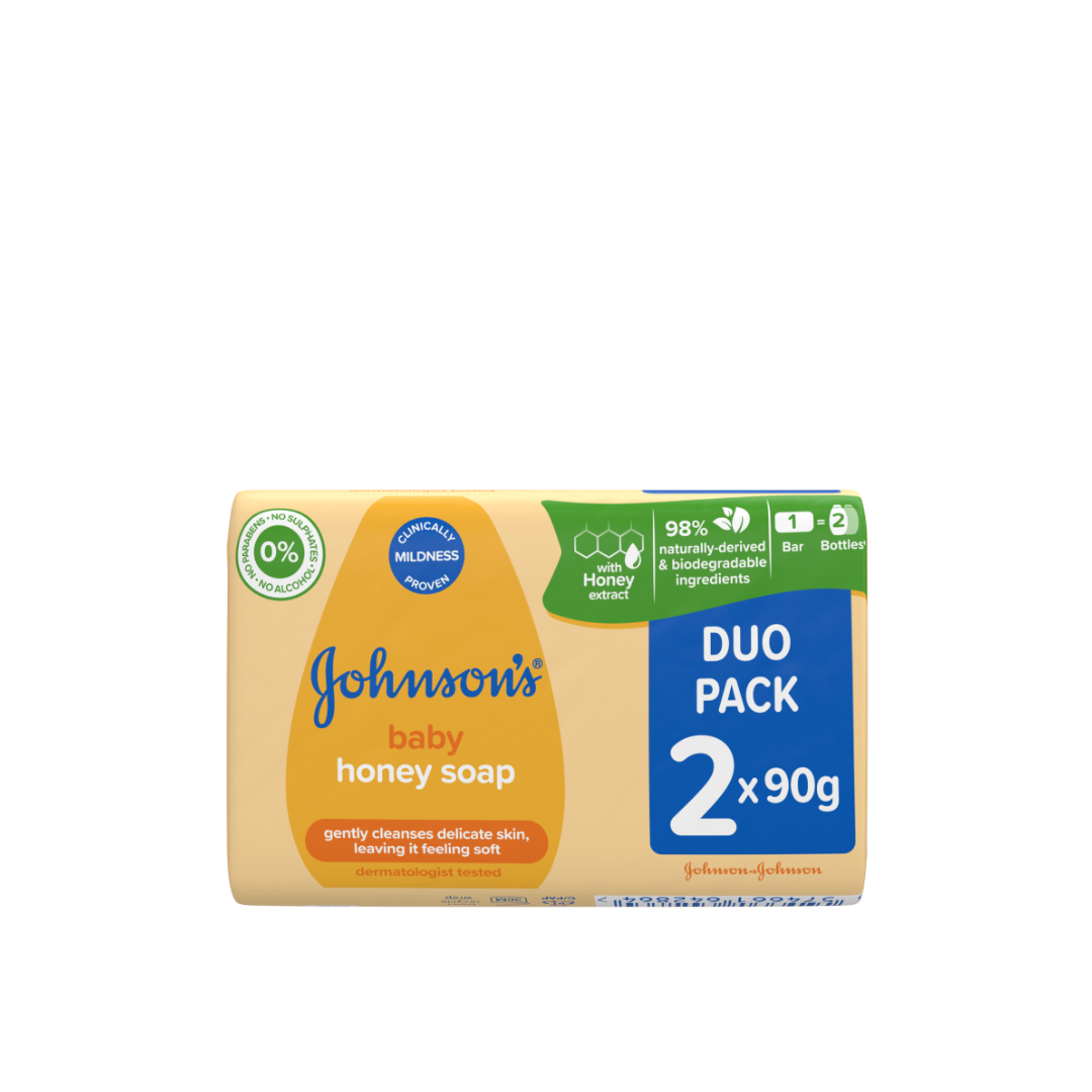 JOHNSONS Pain de savon à l'extrait de miel Duo