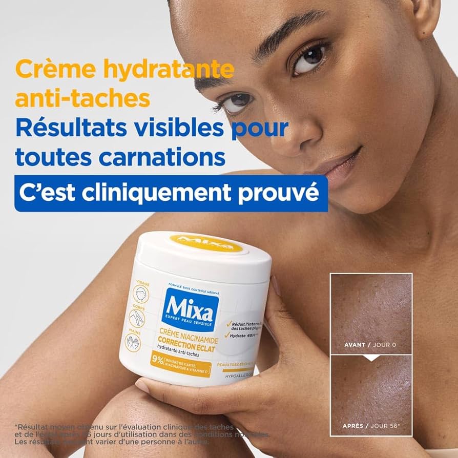 MIXA Crème corporelle Correction Eclat Niacinamide