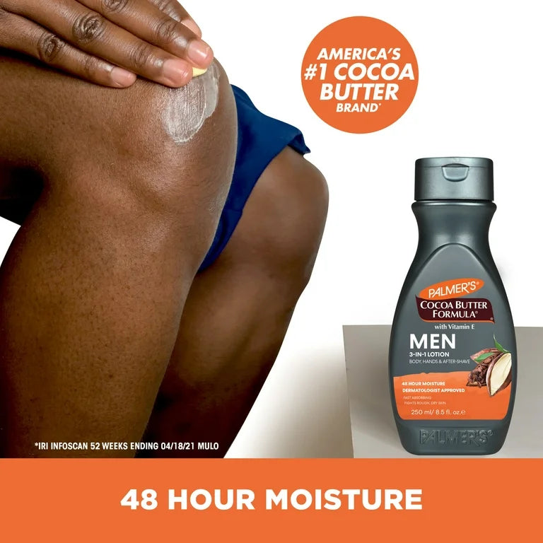 PALMERS Lait corps & visage Homme au pur Beurre de Cacao
