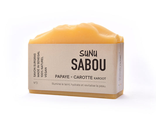 SUNU SABOU Savon à la Papaye + Carotte