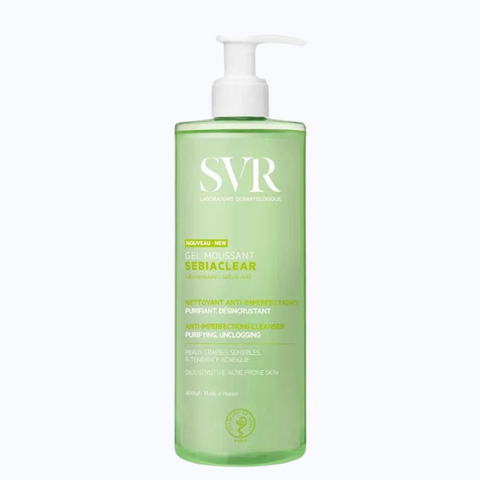 SVR Gel moussant Sebiaclear poue peaux grasses à imperfections Sans savon
