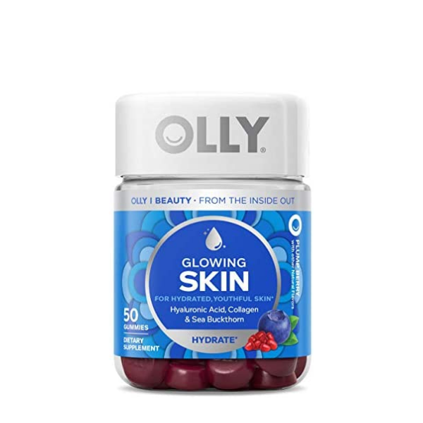 OLLY Glowing Skin Vitamines Gummies à l'Acide Hyaluronique, Collagène et Argousie