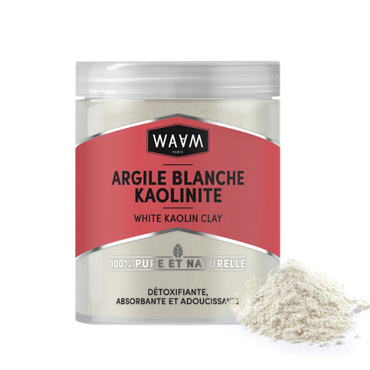 WAAM Poudre d'Argile blanche kaolinite pour peaux grasses