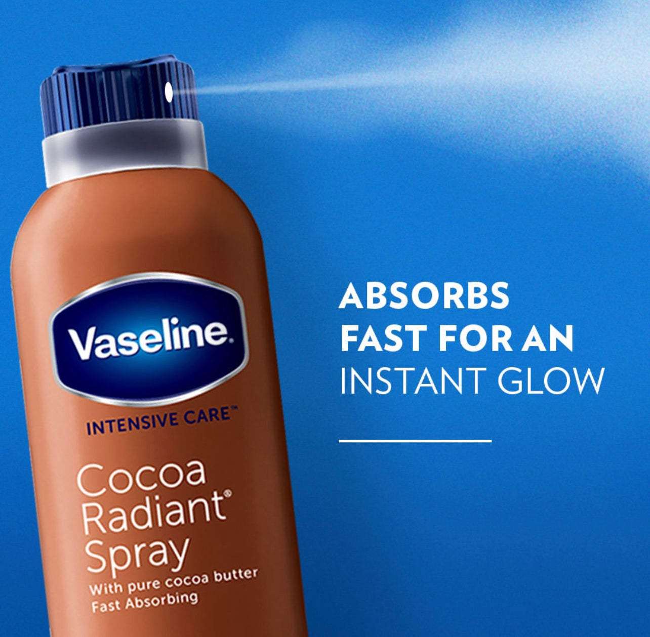 VASELINE Spray Crème de corps hydratant Cocoa Radiant
