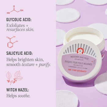 FIRST AID BEAUTY Disques anti poils incarnés